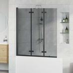 vidaXL Douche Omheining Zwart 130 x 138 cm ESG Glas en, Verzenden