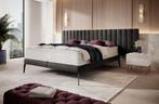 Meubella | Tweepersoonsbed 160x200 zwart velvet stof, Maison & Meubles, Chambre à coucher | Lits, Verzenden