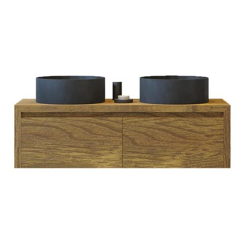 Gliss Design Onderkast Ares 140 cm Castle Brown, Doe-het-zelf en Bouw, Sanitair, Bad, Nieuw, Ophalen of Verzenden