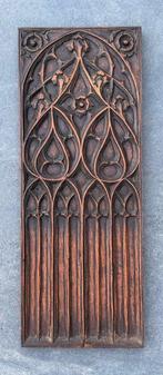 Reliëf, Gotisch houtsnijwerk - 44.5 cm - Eik