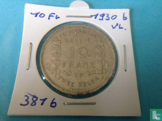 België 10 frank 1930 (NLD - positie B) Centennial of Bel.., Postzegels en Munten, Munten | België, Losse munt, Verzenden