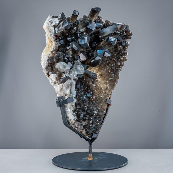 Rookkwartsdruse op standaard – krachtige aardenergie in, Antiek en Kunst, Curiosa en Brocante