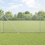 vidaXL Hek met Palen Zilver 1.4 x 50 m Staal, Verzenden, Nieuw