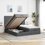 vidaXL Ottoman bed met matrassen 180x200cm stof donkergrijs, Huis en Inrichting, Slaapkamer | Bedden, Verzenden, Nieuw