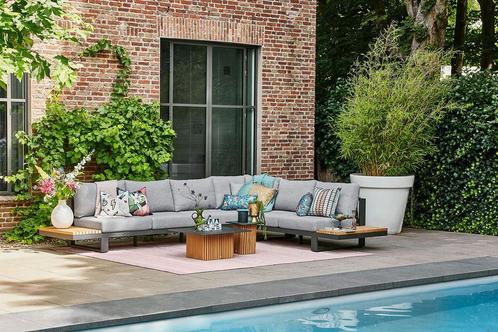 Suns Savona hoekbank Sunproof Light Anthracite SALE |, Tuin en Terras, Tuinsets en Loungesets