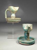 Seldjoukides - Olielamp (2) - Terracotta - Midden-Oosten, Antiek en Kunst