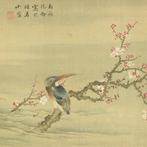 Kingfisher and Plum Blossoms with Box - Attributed to Shin, Antiek en Kunst