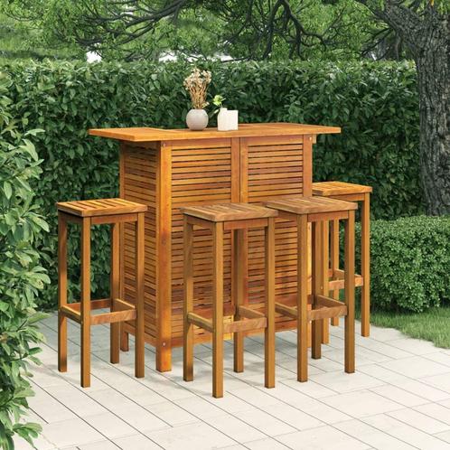 vidaXL 5-delige Tuinbarset massief acaciahout, Tuin en Terras, Tuinsets en Loungesets, Nieuw, Verzenden