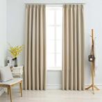 vidaXL Gordijnen verduisterend met haken 2 st 140x225 cm, Huis en Inrichting, Verzenden, Nieuw