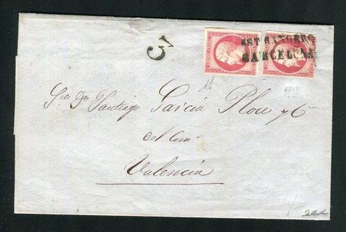 France 1861 - Lettre rare en quadruple port de Marseille, Postzegels en Munten, Postzegels | Europa | Frankrijk