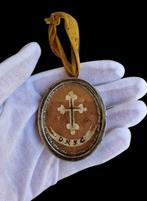 Reliekhouder - Glas, Textiel, Zilver - 20e eeuw - Ex Lignum