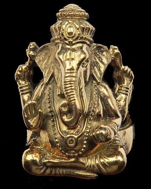Prachtige boeddhistische ring - Guardian Ganesh - geluk en, Antiek en Kunst, Antiek | Boeken en Manuscripten