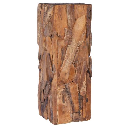 vidaXL Bijzettafel 30x30x80 cm massief teakhout, Huis en Inrichting, Tafels | Bijzettafels, Nieuw, Verzenden