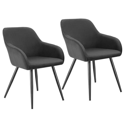 tectake Eetkamerstoel Marilyn, koordlook, gestoffeerd - antr, Huis en Inrichting, Stoelen, Verzenden