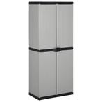vidaXL Tuinkast met 3 schappen 68x40x168 cm grijs en zwart, Verzenden, Nieuw