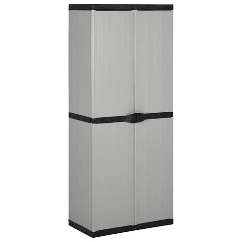 vidaXL Tuinkast met 3 schappen 68x40x168 cm grijs en zwart, Huis en Inrichting, Kasten | Overige, Nieuw, Verzenden