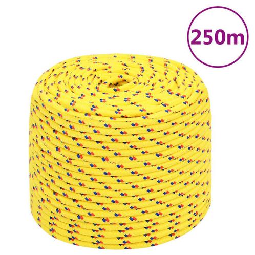 vidaXL Boottouw 8 mm 250 m polypropyleen geel, Doe-het-zelf en Bouw, IJzerwaren en Bevestigingsmiddelen, Nieuw, Verzenden