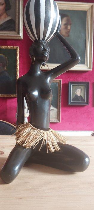 Anzengruber, Wien, Austria - Figuur - Afrikanerin - Keramiek, Antiek en Kunst, Antiek | Glaswerk en Kristal