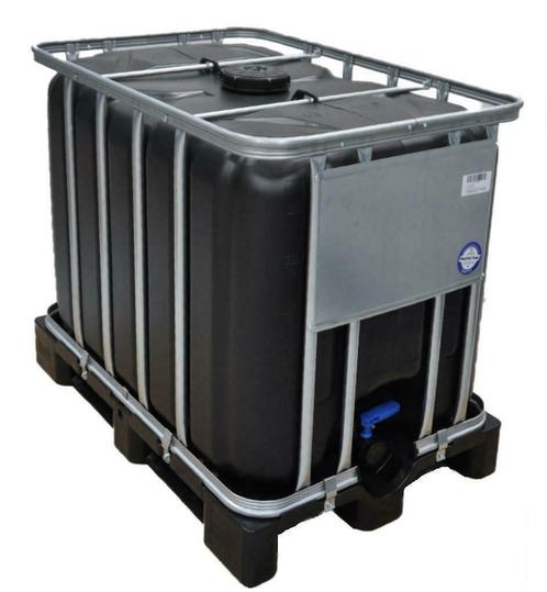 Nieuwe IBC 600L - Zwart - PE pallet - UN & Food grade Werit, Bricolage & Construction, Conteneurs, Enlèvement ou Envoi