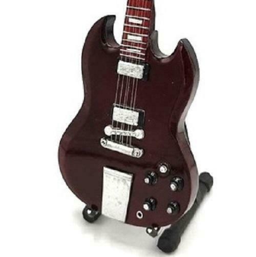 Miniatuur Gibson SG gitaar met gratis standaard, Verzamelen, Film en Tv, Beeldje, Replica of Model, Nieuw, Verzenden