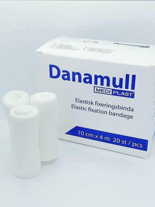 Danamull Elastisch Gaasverband 10cm x 4m - Doos 20 Stuks, Diversen, Verpleegmiddelen, Nieuw, Ophalen of Verzenden
