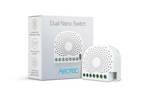 Aeotec Dual Nano Switch Z-Wave Plus, Maison & Meubles, Lampes | Autre, Enlèvement ou Envoi