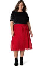 Rok Yesta plissee voile stip 78CM maat 50, Verzenden