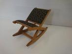 Voetbankje - Hout, Fabric