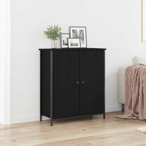 vidaXL Zijtafel Zwart Eiken 70x30x80 cm Bewerkt Hout en, Huis en Inrichting, Kasten | Dressoirs, Nieuw, Verzenden