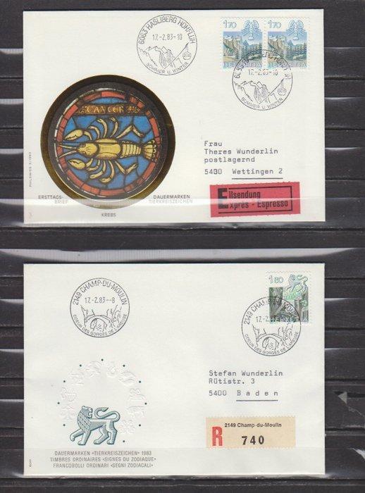 Zwitserland 1983/1986 - Zwitserland complete verzameling, Timbres & Monnaies, Timbres | Europe | Belgique