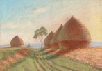 Georges Kroeger (XIX) - Les meules au soleil levant, Antiek en Kunst