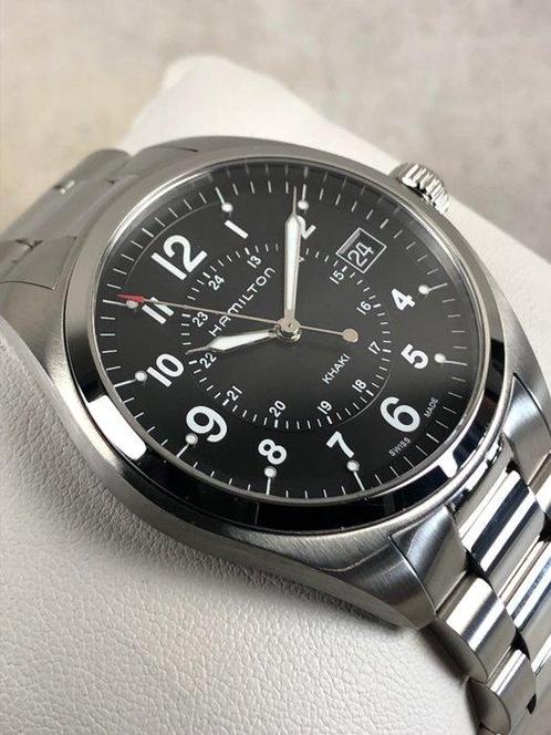 Hamilton - Khaki Field Date - Sans Prix de Réserve - H685510, Handtassen en Accessoires, Horloges | Heren