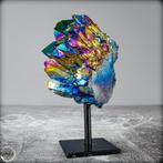 Zeer zeldzaam Regenboog Aura Amethist - Kwarts aan stand-