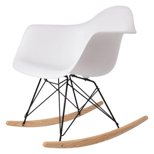 Schommelstoel RAR Zwart frame PP wit, Huis en Inrichting, Stoelen, Nieuw, Verzenden