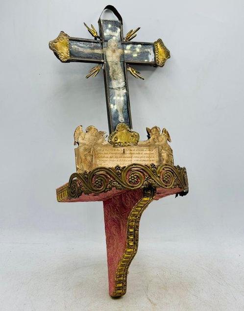 Antique Sanctuaire - Bois, Laiton - 1750-1800, Antiek en Kunst, Kunst | Niet-Westerse kunst