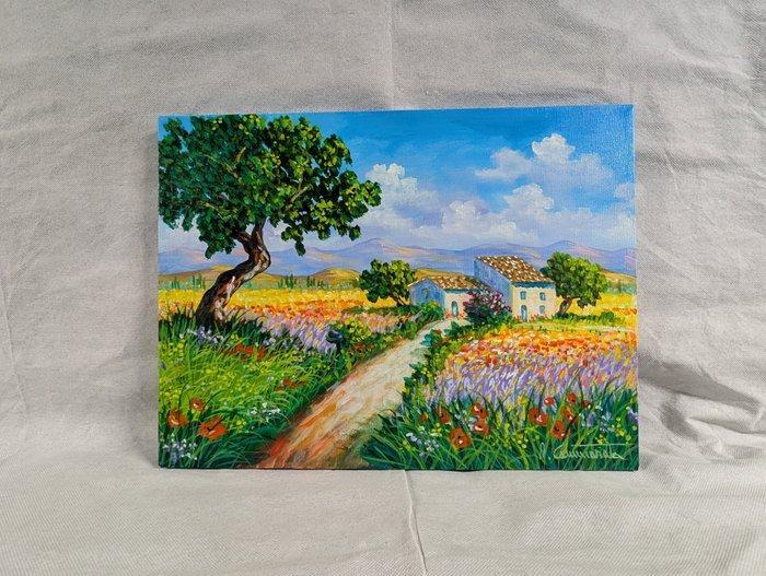 Antonino Cammarata (1962) - Mattino di primavera, Antiek en Kunst, Kunst | Schilderijen | Klassiek