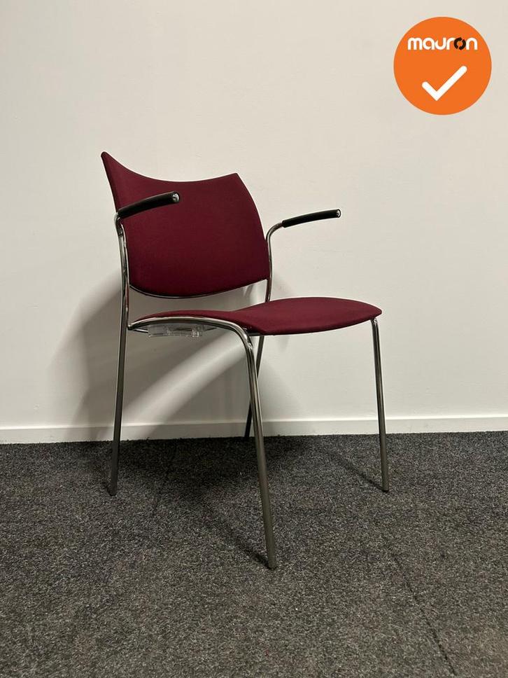Vergaderstoel - Casala - Rood gestoffeerd, Zakelijke goederen, Kantoor en Winkelinrichting | Kantoormeubilair en Inrichting, Stoel