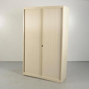 Roldeurkast Drentea - Creme - 196 x 120 cm - 4 legborden, Ophalen of Verzenden