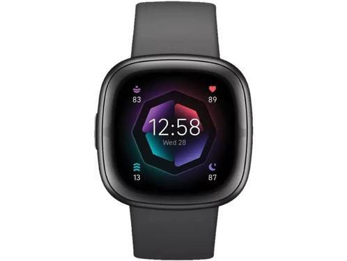 Fitbit Sense 2 Zwart (Zwart), Handtassen en Accessoires, Smartwatches, Zo goed als nieuw, Verzenden