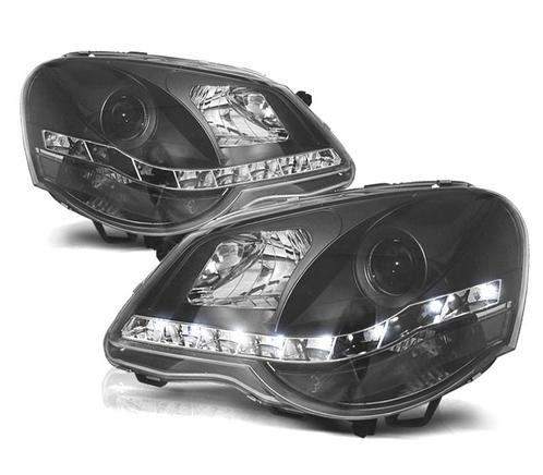 PHARES POUR VOLKSWAGEN VW POLO 9N3 05-09 DAYLIGHT FOND NOIR, Autos : Pièces & Accessoires, Éclairage, Envoi