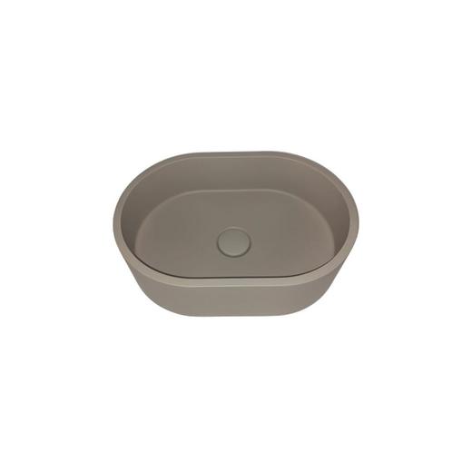 Opbouw Wastafel Sanimex Crystal Beton Ovaal Medium Grijs, Doe-het-zelf en Bouw, Sanitair, Overige typen, Nieuw, Ophalen of Verzenden