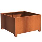Cortenstaal plantenbak 140x140x80cm - Met poten, Tuin en Terras, 100 cm of meer, Vierkant, Nieuw, Metaal