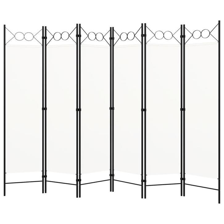 vidaXL Kamerscherm met 6 panelen 240x180 cm wit, Huis en Inrichting, Woonaccessoires | Overige, Nieuw, Verzenden
