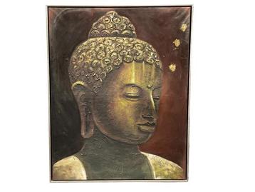 Veiling - Mooie handgeschilderde budha schilderij
