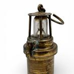 Lampe à huile - Ancienne lampe de mine - Métal, Verre