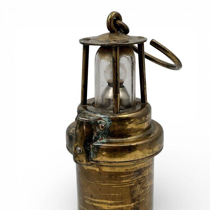 Lampe à huile - Ancienne lampe de mine - Métal, Verre, Antiquités & Art, Curiosités & Brocante