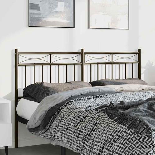 vidaXL Hoofdbord 150 cm metaal zwart, Huis en Inrichting, Slaapkamer | Bedden, Nieuw, Verzenden