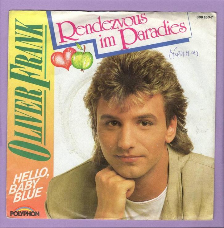 Oliver Frank – Rendezvous Im Paradies / Hello, Baby Blue (1-, CD & DVD, Vinyles Singles, Enlèvement ou Envoi