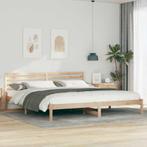 vidaXL Bedframe met hoofdeinde Bruin 180 x 220 cm Massief, Huis en Inrichting, Verzenden, Nieuw