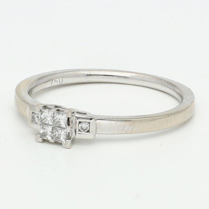 Ring - 18 karaat Witgoud Diamant (Natuurlijk) - Diamant, Handtassen en Accessoires, Ringen